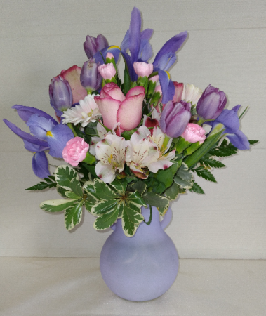 Nora Vase with Mixed Flowers