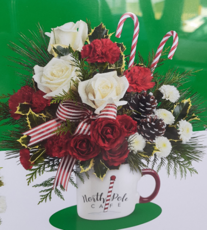 North Pole Cafe Table Centerpiece