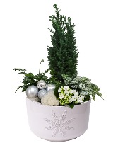 North Pole Snowflake Planter  planter