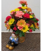 Not So Scary Scarecrow Bouquet FHF-F322 Fresh Floral Keepsake (Local Delivery only)