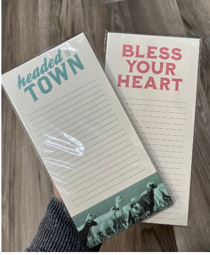 Notepads Headed to Town and Bless Your Heart(Each
