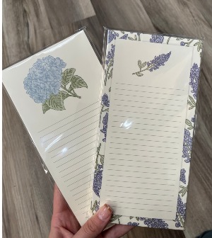 Notepads Hydrangea and Lavendar(Each)