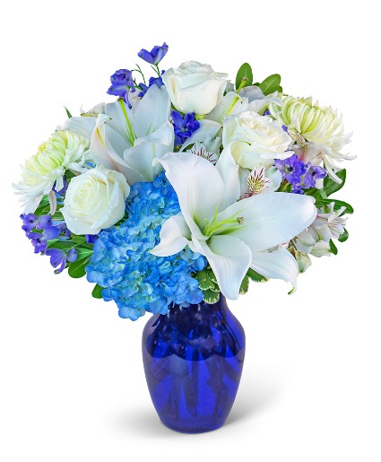 Nothing But Blue Skies Flower Arrangement