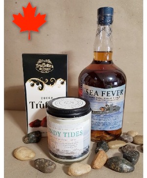 HALIGONIAN SEA FEVER  Amber rum with scented candle and truffles
