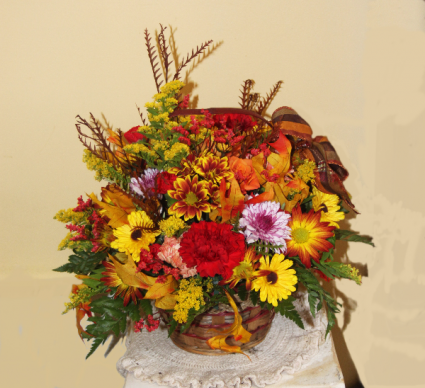 November Special Fall Basket Arrangement