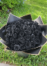 Obsidian Kiss- Black Glitter Roses 