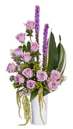 Ocean Breeze Roses in a ceramic vase