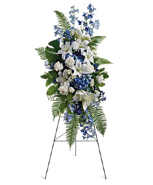 Ocean Breeze Spray  asiatic lilies & Wite Roses