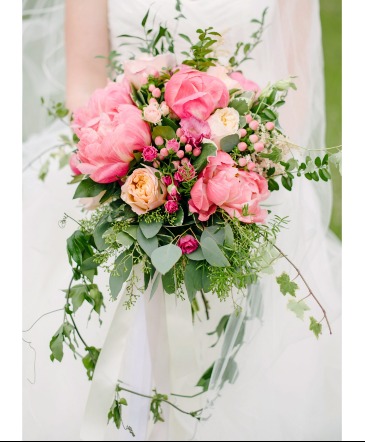 October gems Bridal bouquet  pinks & whites in Pittsfield, MA | NOBLE'S FARM STAND AND FLOWER SHOP