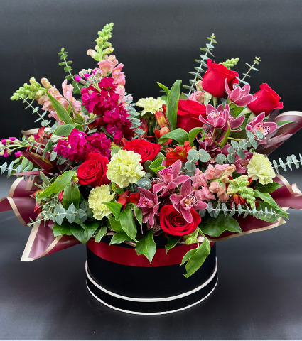 Save'n All My Love For You Hat Box Arrangement