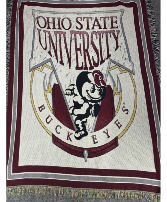 Ohio State Throw Afghan Blanket