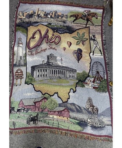 Ohio Throw Afghan Blanket