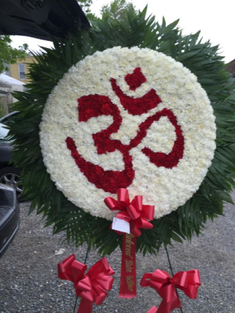 Ohm | Aum Symbol and Sign Funeral Hindu Symbol Om- Funeral Flowers