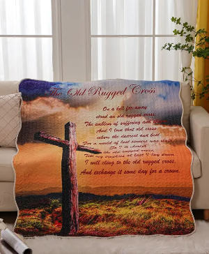 "Old Rugged Cross" Quilted Throw 