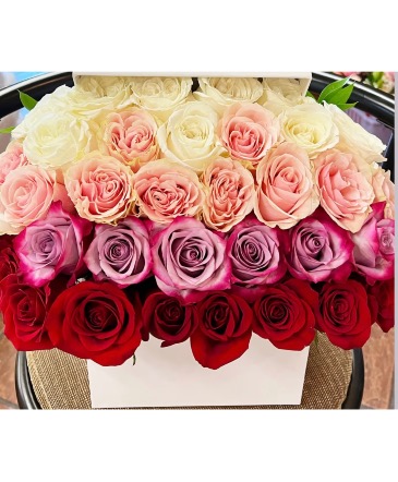 Ombré rose box in Dearborn, MI | LAMA'S FLORIST Ombré rose box in Dearborn, MI | LAMA'S FLORIST