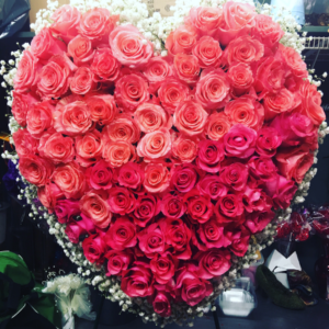 Ombré rose Heart in Ozone Park, NY | Heavenly Florist Ombré rose Heart in Ozone Park, NY | Heavenly Florist