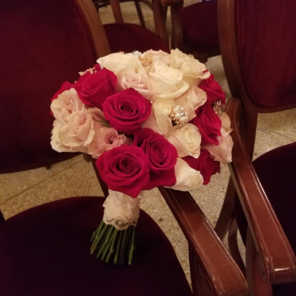 Ombre French Round Bouquet Bridal Bouquet