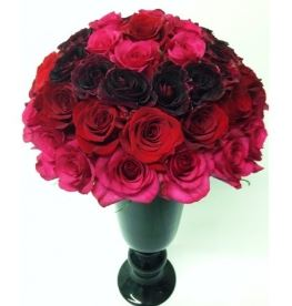 Ombre Rose Vase Roses