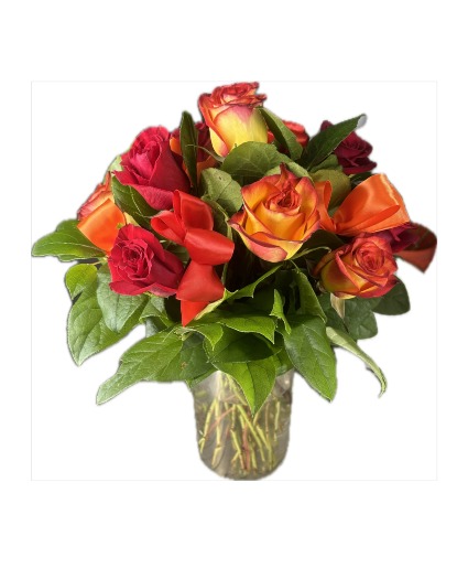 On Fire For You Vase Bouquet