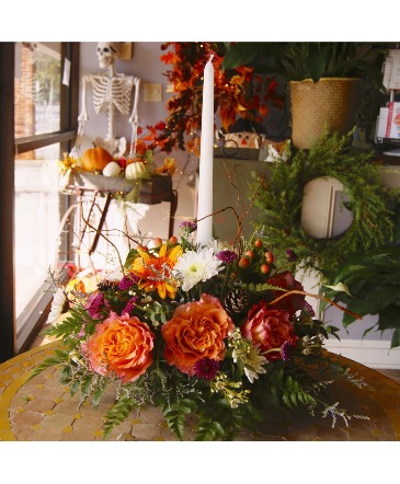 One Candle Centerpiece Centerpiece  in Marietta, GA | OWENS FLOWER SHOP