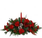 One Candle Christmas Centerpiece 