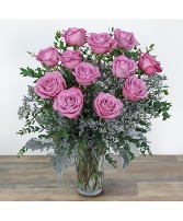 One Dozen Angelic Lavender Roses Roses