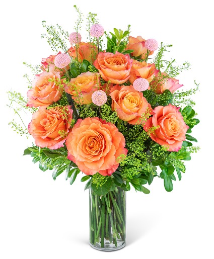 One Dozen Free Spirit Rose Symphony Flower Arrangement