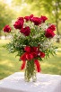 One Dozen Long Stem Red Roses 