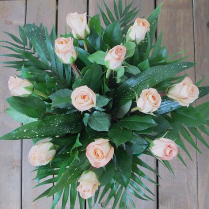 One Dozen Peach Roses $75.95, $85.95, $100.95