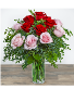 One Dozen Perfect Pink and Red Roses Valentines