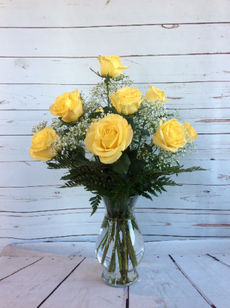 One Dozen Premium Yellow Roses 