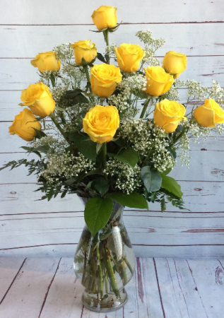 One Dozen Premiun Long Stem Yellow Roses  in Culpeper, VA | ENDLESS CREATIONS FLOWERS AND GIFTS