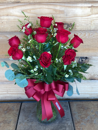 One Dozen Red Rose Bouquet