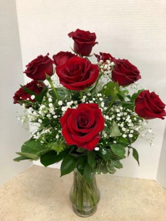 One Dozen Red Roses All Around Vase in Wildwood Crest, NJ - MARIE'S ...