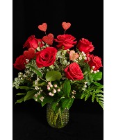 One Dozen Red Roses Arrangement