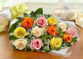 One Dozen Roses - Assorted Bouquet 