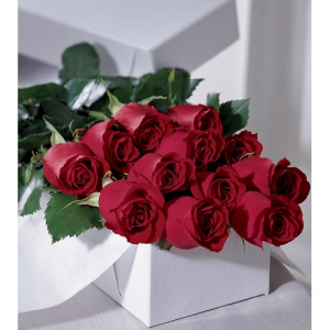 One Dozen Roses in a Box - 975 Flower Bouquet
