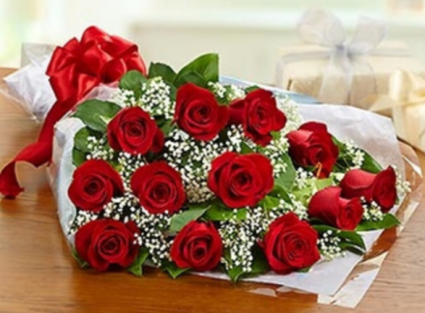 One Dozen Roses - Red Bouquet