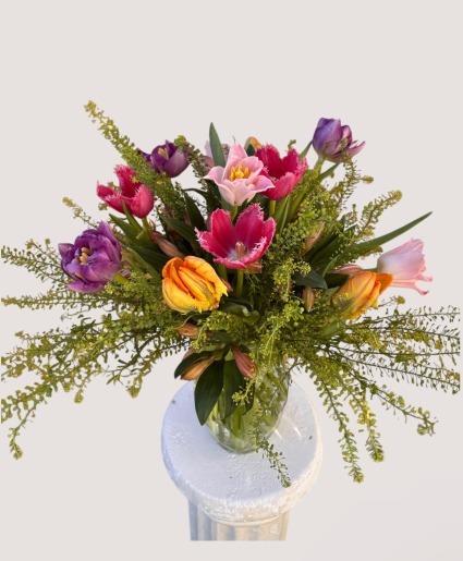 One Dozen Specialty Tulips Vase Arrangement 