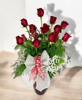 Dozen Valentine Red Roses 