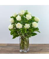 One Dozen White Roses Roses