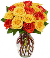 One Dz Fall Rose Bouquet 