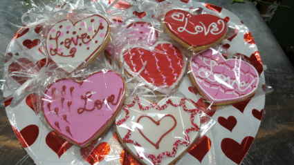 One Gift Wrapped Valentine Cookie by Sweet Alainas $3.75
