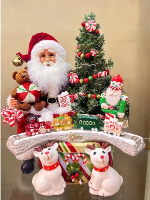 One-of-a-Kind Peppermint Wonderland Santa Karen Didion