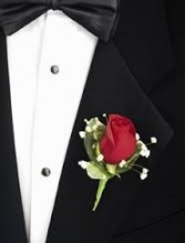 One Rose Boutonnier Choice Of Your Color One Boutonnier