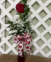 One Rose in Vase 