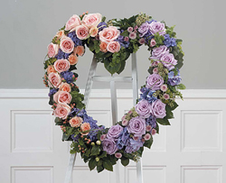 OPEN HEART STENDING. pink and purple
