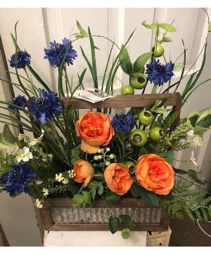 Orange and Blue Botanical  