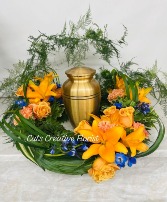 Orange and blue  Urn surround 