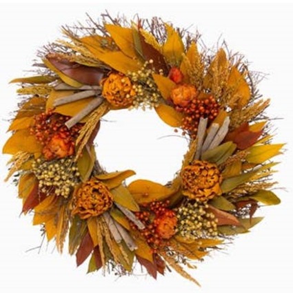 Orange Artichoke Botanical Wreath  